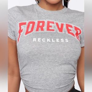 “Forever Reckless” backless top